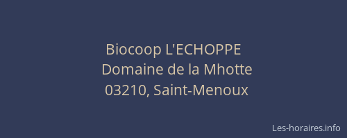 Biocoop L'ECHOPPE