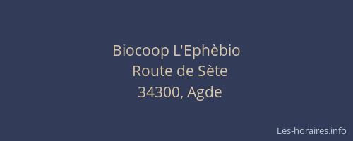 Biocoop L'Ephèbio