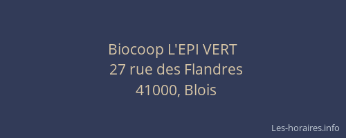 Biocoop L'EPI VERT