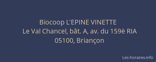 Biocoop L'EPINE VINETTE