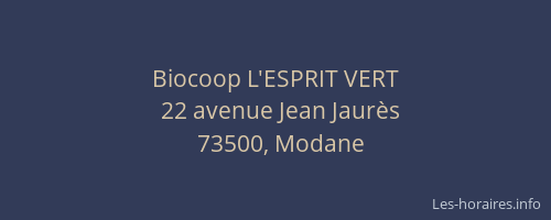 Biocoop L'ESPRIT VERT