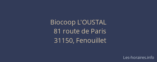 Biocoop L'OUSTAL