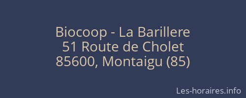 Biocoop - La Barillere