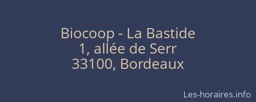 Biocoop - La Bastide