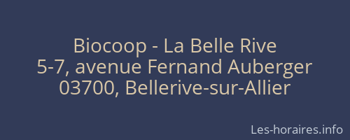 Biocoop - La Belle Rive