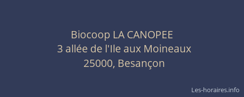 Biocoop LA CANOPEE