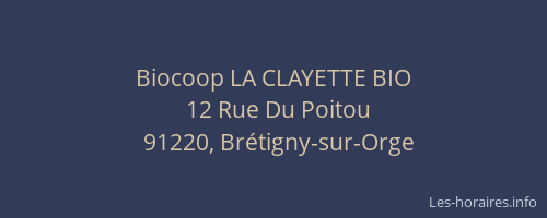Biocoop LA CLAYETTE BIO