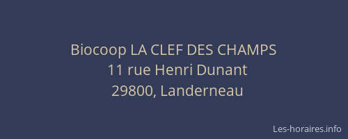 Biocoop LA CLEF DES CHAMPS