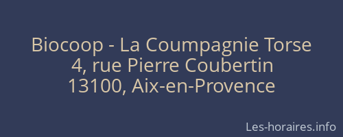 Biocoop - La Coumpagnie Torse