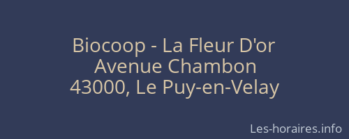 Biocoop - La Fleur D'or