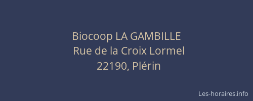 Biocoop LA GAMBILLE