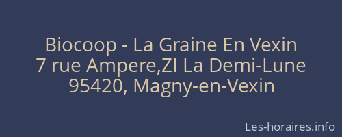 Biocoop - La Graine En Vexin