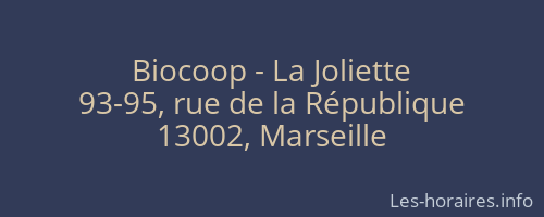 Biocoop - La Joliette