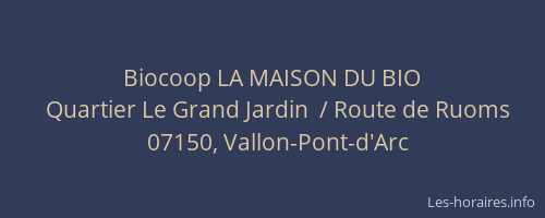 Biocoop LA MAISON DU BIO
