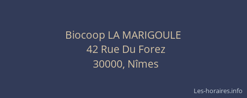 Biocoop LA MARIGOULE