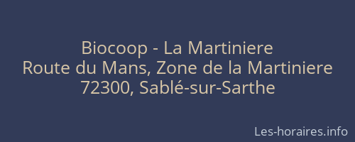 Biocoop - La Martiniere