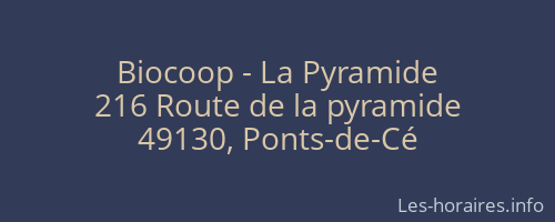 Biocoop - La Pyramide