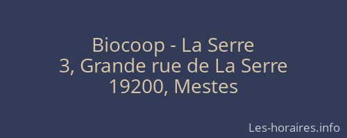 Biocoop - La Serre