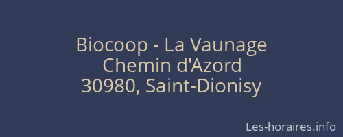 Biocoop - La Vaunage