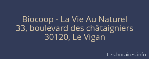 Biocoop - La Vie Au Naturel
