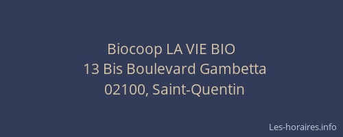 Biocoop LA VIE BIO