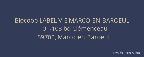 Biocoop LABEL VIE MARCQ-EN-BAROEUL
