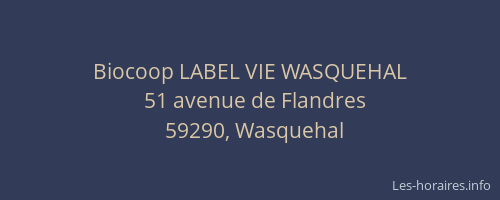Biocoop LABEL VIE WASQUEHAL
