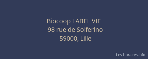 Biocoop LABEL VIE