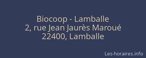 Biocoop - Lamballe