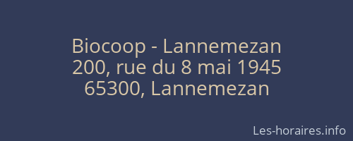 Biocoop - Lannemezan