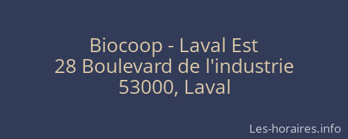 Biocoop - Laval Est