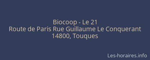 Biocoop - Le 21