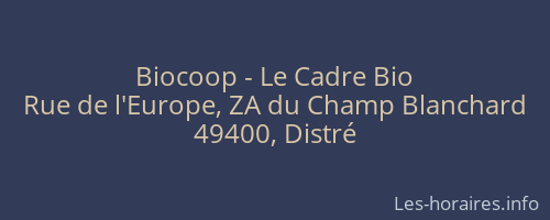 Biocoop - Le Cadre Bio