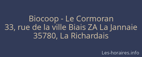 Biocoop - Le Cormoran