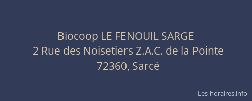 Biocoop LE FENOUIL SARGE