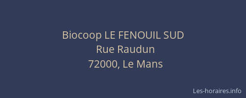Biocoop LE FENOUIL SUD