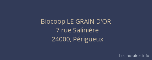 Biocoop LE GRAIN D'OR