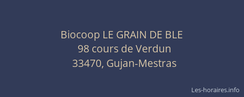 Biocoop LE GRAIN DE BLE