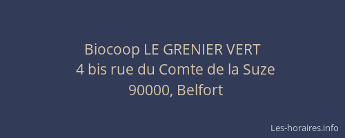 Biocoop LE GRENIER VERT