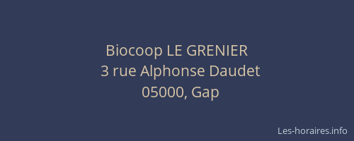 Biocoop LE GRENIER