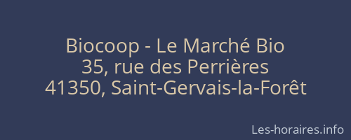 Biocoop - Le Marché Bio