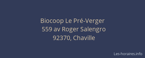 Biocoop Le Pré-Verger