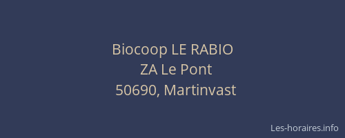 Biocoop LE RABIO