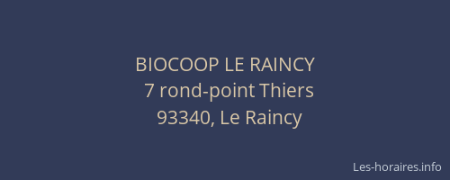 BIOCOOP LE RAINCY