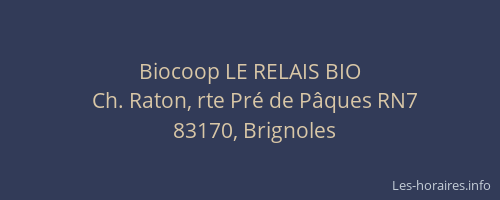 Biocoop LE RELAIS BIO