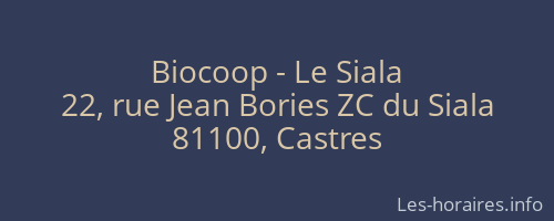 Biocoop - Le Siala