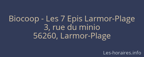 Biocoop - Les 7 Epis Larmor-Plage