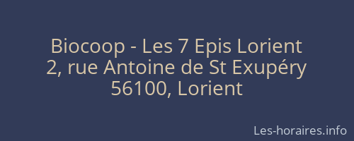 Biocoop - Les 7 Epis Lorient
