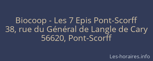 Biocoop - Les 7 Epis Pont-Scorff