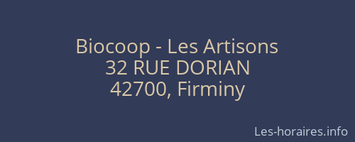 Biocoop - Les Artisons
